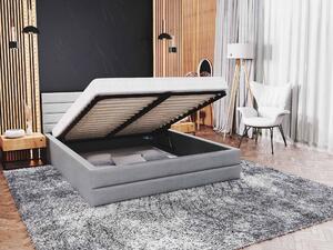 Čalúnená manželská posteľ s úložným priestorom Milada - sivá Rozmer: 180x200