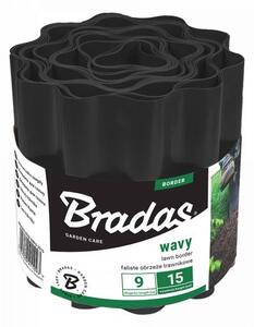Bradas Plastový obrubník vlnitý 10cmx9m čierna