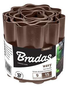 Bradas Plastový obrubník vlnitý 10cmx9m brown