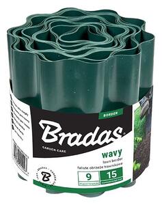 Bradas Plastový obrubník vlnitý 10cmx9m green