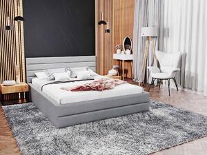 Čalúnená manželská posteľ s úložným priestorom Milada - sivá Rozmer: 140x200