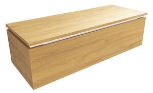 Kúpeľňová skrinka s krycou doskou SAT Feel 120x30x46 cm medový dub mat SATFEEL120DMDBEZ