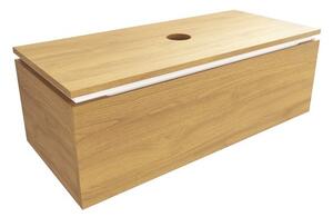 Kúpeľňová skrinka s krycou doskou SAT Feel 100x30x46 cm medový dub mat SATFEEL100DMD