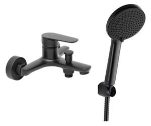 Vaňová batéria SAT Mood s vaňovým setom 150 mm čierna matná SATBSMOOD222CSET1