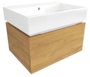 Kúpeľňová skrinka s umývadlom SAT Feel 60x30x46 cm medový dub mat SATFEEL60DMU2