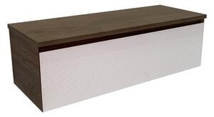 Kúpeľňová skrinka s krycou doskou Naturel Monza 119x30x45 cm orech mat MONZA120WN