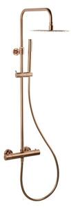 Sprchový systém SAT Aurum s termostatickou batériou brúsený rose gold SATSSTKAURBRG