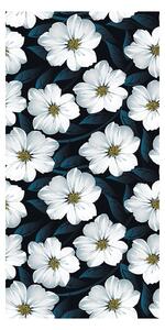 Tapeta - Biele kvety v tmavom pozadí