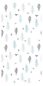 Tapeta - Motív lesa v modro-šedé