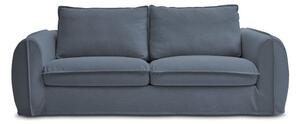 Modrá pohovka na každodenné spanie/rozkladacia 216 cm Archimede – Bobochic Paris