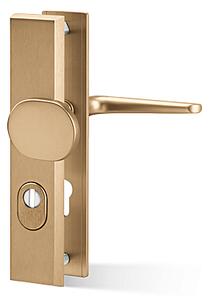 Bezpečnostné kovanie ACT Atlas Plus (F4), kľučka-kľučka, Otvor na cylindrickú vložku PZ, AC-T F4 (hliník bronz), 72 mm