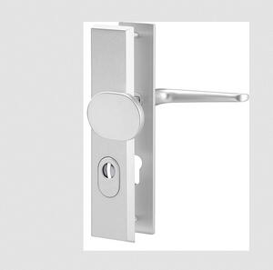Bezpečnostné kovanie ACT Atlas Plus (F1), kľučka-kľučka, Otvor na cylindrickú vložku PZ, AC-T F1 (hliník strieborný), 90 mm