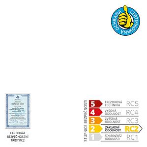 Bezpečnostné kovanie ACT Viking Plus (nerez), kľučka-kľučka, Otvor na cylindrickú vložku PZ, AC-T Nerez, 72 mm