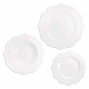 Jedálenská súprava 18 ks z kostného porcelánu pre 6 osôb Queen – Brandani