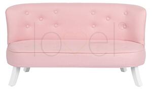 Detská dizajnová pohovka Linen - ružová