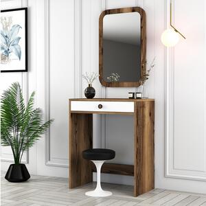 Toaletný stolík Logan (biela + orechové drevo). Vlastná spoľahlivá doprava až k Vám domov. 1088439