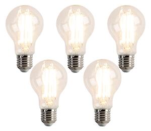 Sada 5 stmievateľných LED žiaroviek E27 A60 7,6W 780 lm 2700K