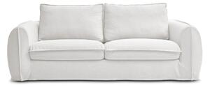 Biela pohovka na každodenné spanie/rozkladacia 216 cm Archimede – Bobochic Paris