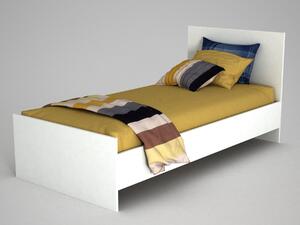 Jednolôžková posteľ 90 cm Ernesto (biela). Vlastná spoľahlivá doprava až k Vám domov. 1088495