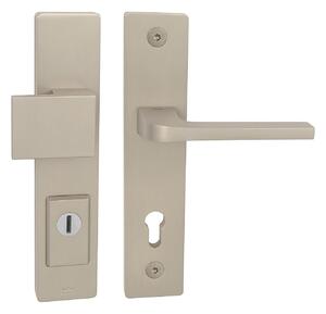 Bezpečnostné kovanie MP TI - FORTE PLUS 3214/SUPRA 3097 - SH (hrúbka dverí 84-90 mm) NP - Nikel perla, madlo/klika pravá, PZ PLUS s otvorem pro vložku, MP NP (nikel perla), 90 mm