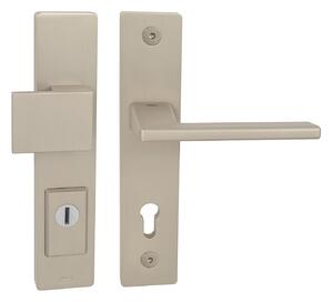 Bezpečnostné kovanie MP TI - FORTE PLUS 3214/JUNIOR 4140 - SH (hrúbka dverí 104-110 mm ) NP - Nikel perla, madlo/klika levá, PZ PLUS s otvorem pro vložku, MP NP (nikel perla), 92 mm