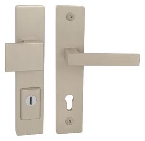 Bezpečnostné kovanie MP TI - FORTE PLUS 3214/SQUARE 2275 - SH (hrúbka dverí 84-90 mm) NP - Nikel perla, madlo/klika levá, PZ PLUS s otvorem pro vložku, MP NP (nikel perla), 92 mm
