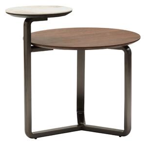 Hnedý okrúhly konferenčný stolík z eukalyptového dreva 55x67 cm Imperia – Premier Housewares