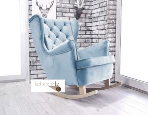 Kreslo na nožičkách Velvet Baby Blue