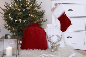 Vianočné dekoračné vrece - červené