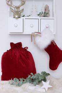 Vianočné dekoračné vrece - červené