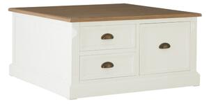 Biely konferenčný stolík v dekore jedľa 90x90 cm Hardwick – Premier Housewares