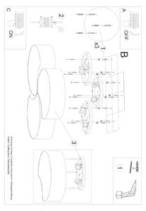 Stropné svietidlo CIRCLE 3B biele