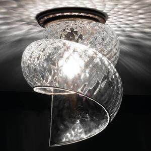 Stropné svietidlo Chiocciola číre tienidlo sklo