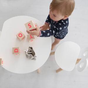 Dizajnový detský stôl OOH NOO polmesiac - biely