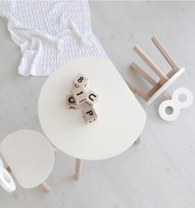 Dizajnový detský stôl OOH NOO polmesiac - biely
