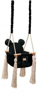 Detská sedačková hojdačka Mouse - Čierna