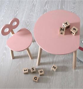 Dizajnový detský stôl OOH NOO polmesiac - ružový