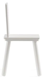 Detská dizajnová drevená stolička biela s hviezdou