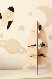 Drevené dekorácie na stenu - raketa a hviezdy