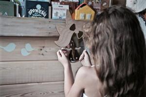 Detské drevené zrkadlo - jednorožec