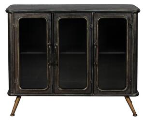 Čierna kovová vitrína 100x80x37 cm Denza – Dutchbone