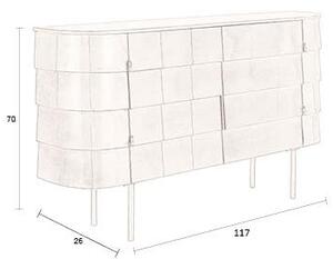 Kovová komoda v zlatej farbe 117x70x26 cm Hanna – Dutchbone
