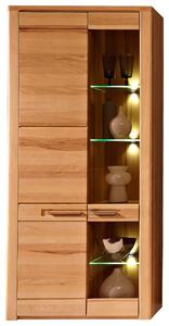 VITRÍNA, jadrový buk, farba buka, 85/185/40 cm Livetastic - Obývacie zostavy, Online Only