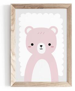 Plagát Pastel - ružový medvedík P301