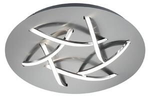 Stropné LED svietidlo Dolphin, nikel, Ø 45 cm