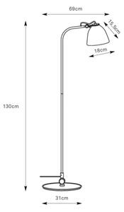 Markslöjd 108966 - Stojacia lampa TILT 1xE27/60W/230V sivá