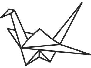 Nálepka na stenu Shapes - papierový vták HD101
