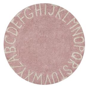 Okrúhly koberec abeceda ABC Pink