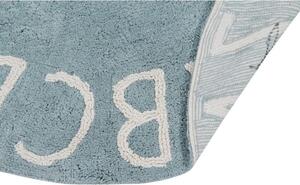 Okrúhly koberec abeceda ABC Blue
