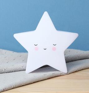 Lampička - Mini sleeping star biela